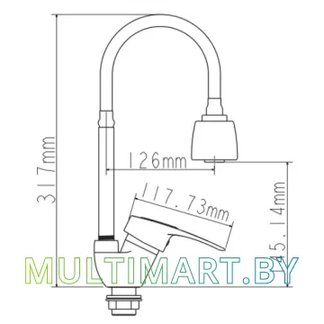 Смеситель Econoce EC0291WT картинка 2